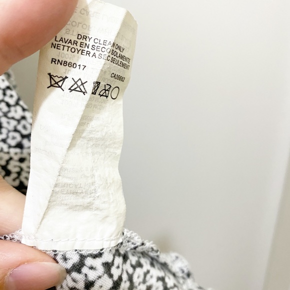 Bebe Floral Flowy A-Line High Low Tank Top Black White L - Picture 5 of 8